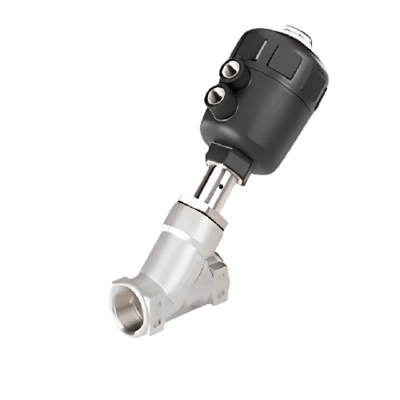 Burkert inclined seat valve