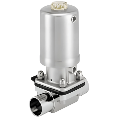 Burkert diaphragm valve with pneumatic actuator