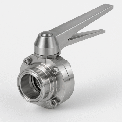 Tri-Clamp Butterfly Valve with Stainless steel handle